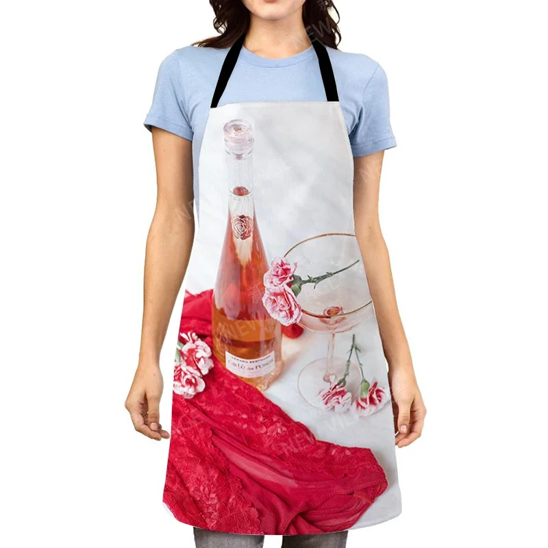 nordic Aesthetic Women kitchen apron kids original Children Waterproof girl princess waiter work apron oil proof boho plant