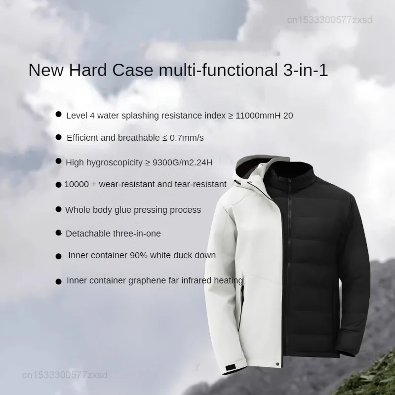 Xiaomi SKAH 3 IN 1 piumini giacche Outdoor uomo inverno Parka frangivento giacche spesse e calde cappotti giacche Anorak maschili con cappuccio da