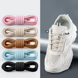 Lazy free thick laces white men's elastic elastic leather band for leather shoes casual shoes round shoelace rope