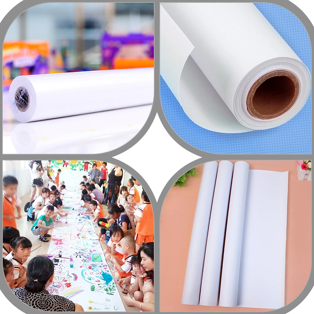 

25m Long Drawing Paper Blank Sketch for Children Art Craft Paint Painting Paper Crayons Markers School Work White