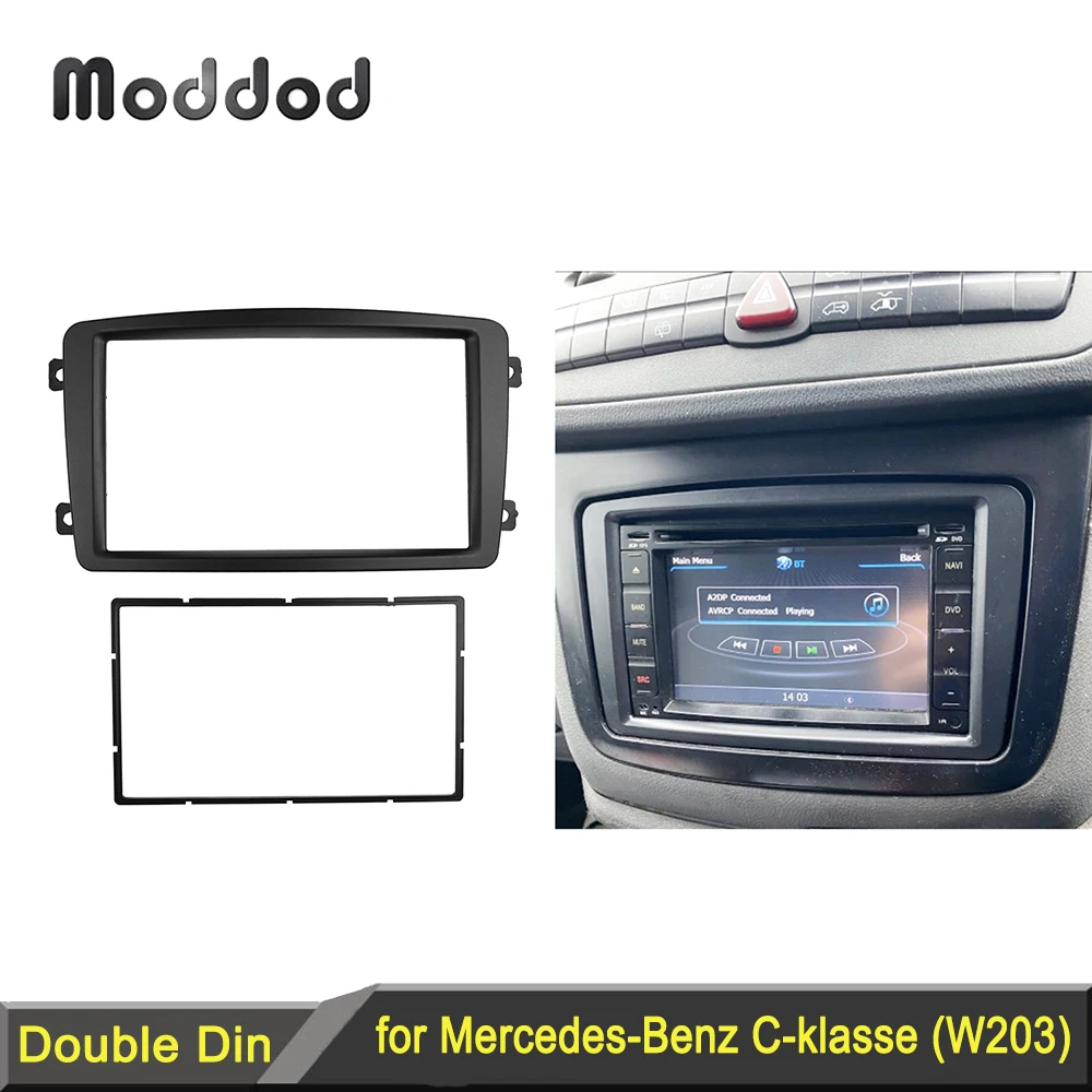 

1 Din Fascia for BENZ C CLASS W203 Stereo Panel With Storage Pocket CD DVD Refitting Installation Trim Kit Face Frame