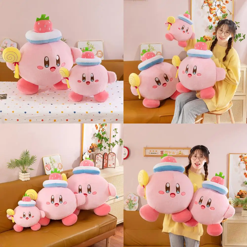 

65 см кавайная плюшевая игрушка, милая подушка Kirby Star Lollipop Love, мягкая кукла Kirby, детский подарок на день рождения, плюшевая игрушка для детей