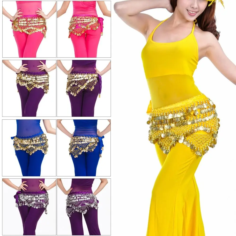

Fashion Velvet Belly Dance Hip Scarf Sequins Luxury Belly Dance Waist Wrap Dance Waist Chain Women Show Costumes