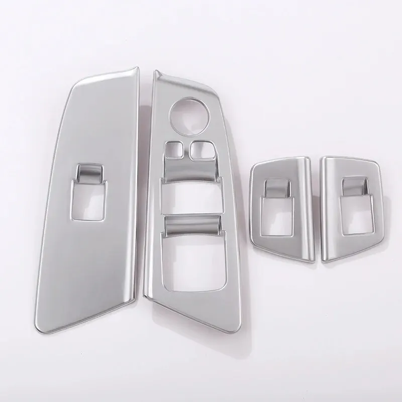 FIT FOR BMW 5 Series G30 G38 2018-22 ABS Carbon LHD Car Window Switch Lift Button Frame Cover Trim Chromium Electroplating 4PCS