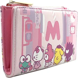 Sanrio-Hello Kitty Loungefly Damen-Clutch-Tasche, Kartenbeutel für Erwachsene, Falten, rosa Moedas, Geburtstagsgeschenk, Novo, 2024 8 Hauptverkaufstür Pinkkarte - №7