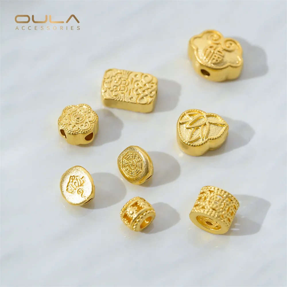 Vietnamese Sand Gold Accessories, Gold Ingots, Lotus Gourds, Ruyi Beads, Bucket Beads, Hand-strung Beads, Diy Jewelry Materials