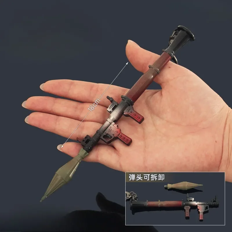 18cm Arena Breakout Removable PRG7 Rocket Launcher Weapon Model Alloy Pendant Prop Collection Birthday Gift Akcesoria Toy Boys
