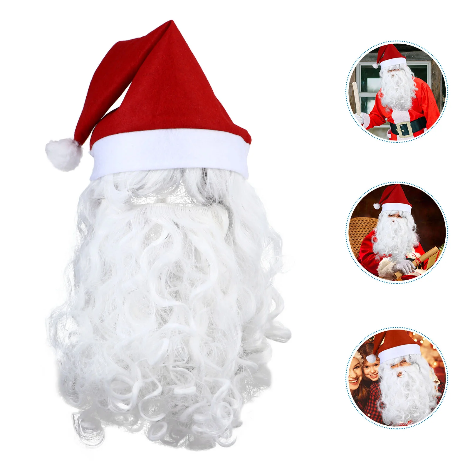 

Christmas Decorations Headgear Hats Adult Performance Prop Hair Red Suits Men