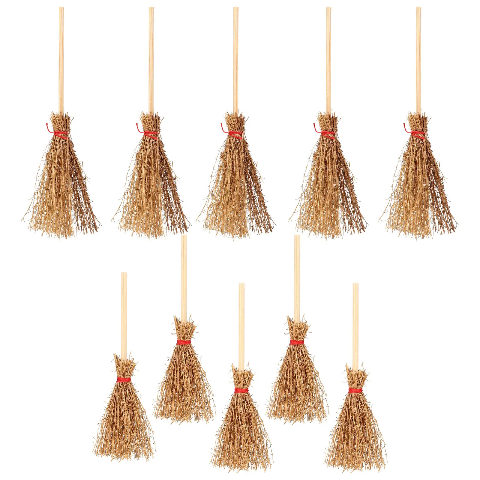 

Miniature Craft Accessories Small Decorative Broom Halloween Broomsticks Dollhouse Toy for