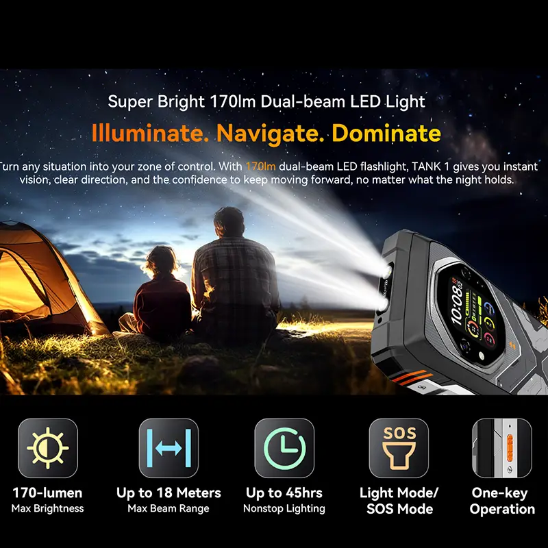 Blackview Oscal TANK 1 Rugged SmartPhone 5G  6.78" 2.4K 120Hz Display Dimensity 7050 20000mAh NFC 64MP AI Cellphone - 4