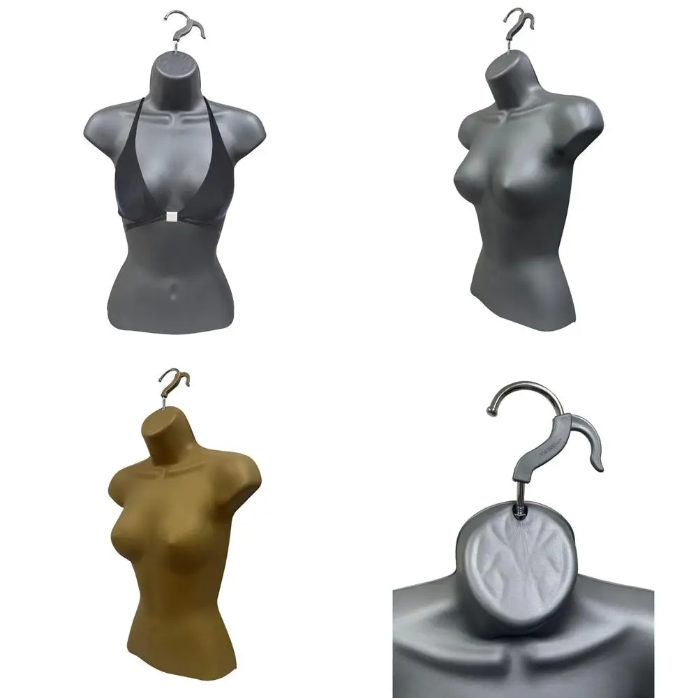 

Stackable Hollow Back Female Mannequin for T-Shirt Display and Craft Projects, Countertop Use