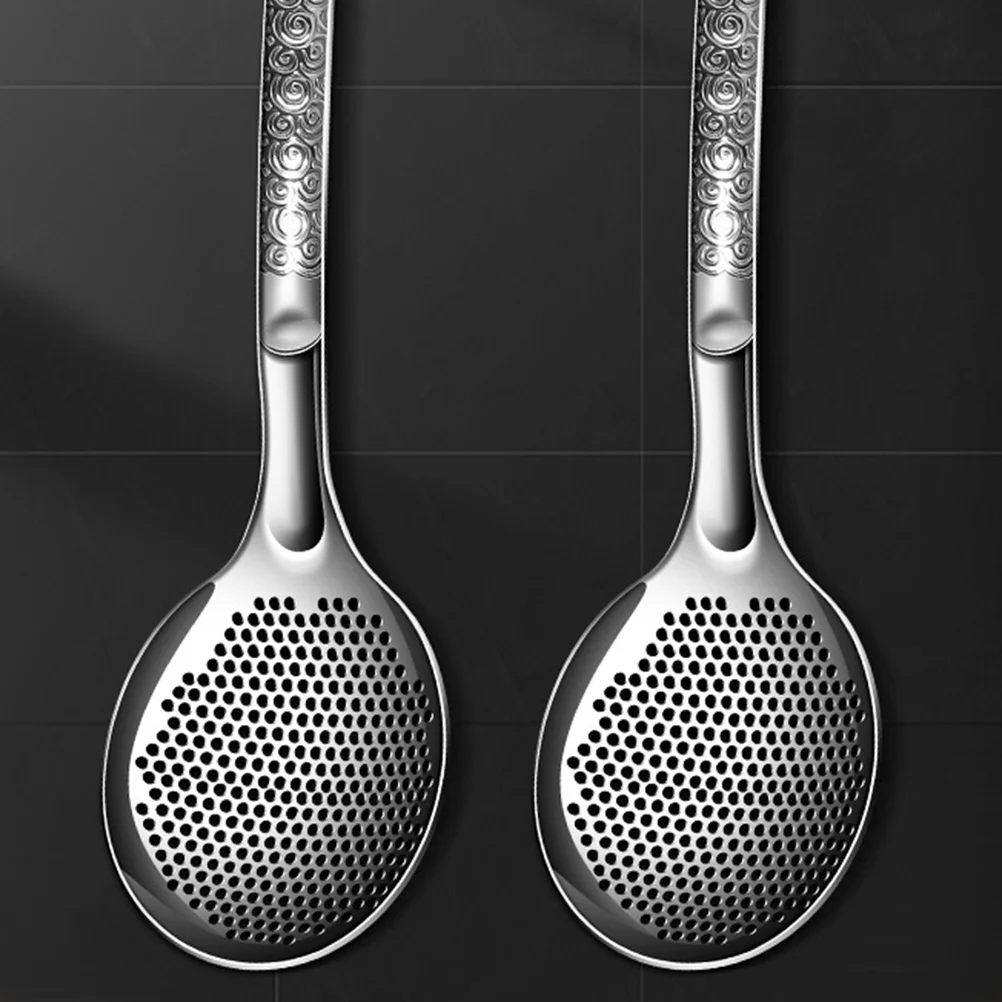 

Дуршлаг из нержавеющей стали, эргономичный кухонный сито с прорезями, скиммер для макарон, лапши, фруктов, овощей, слива