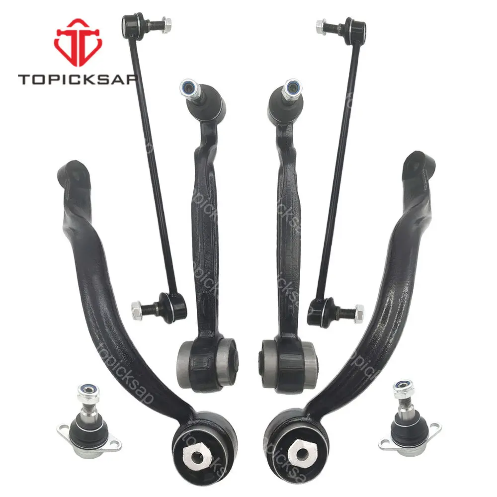 TOPICKSAP Front Upper Lower Control Arm Ball Joint Sway Bar Link 8pcs Kits for Land Rover Range Rover 3 L322 2003 - 2012 4WD AWD