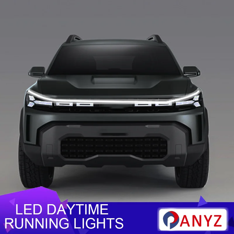 

FOR Dacia duster logan sandero stepway Lodgy LED DaytimeRunningLight Scan StartingCar Hood DRL Guide Decorative Ambient Lamp 12V