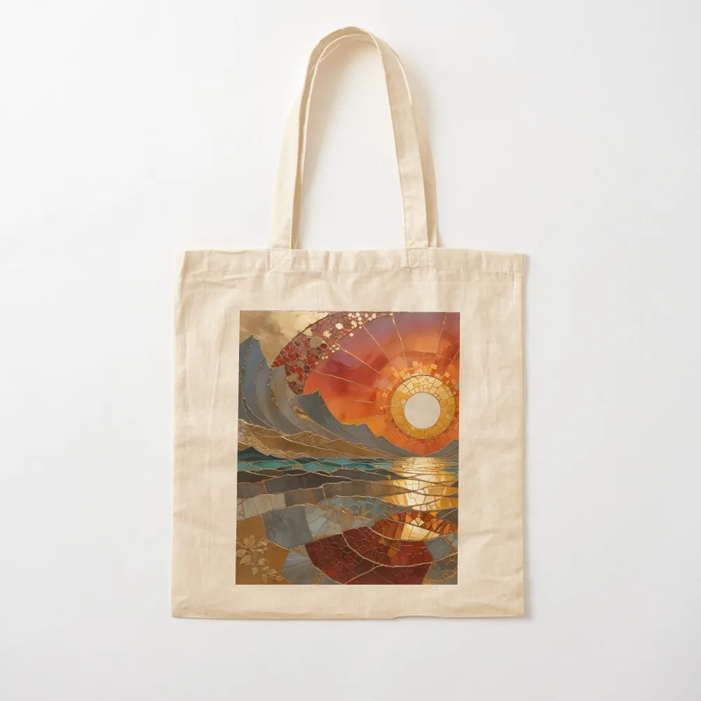 Surreal Ocean Sunset Tote Bag custom fabric bag Canvas bag for women Canvas stote