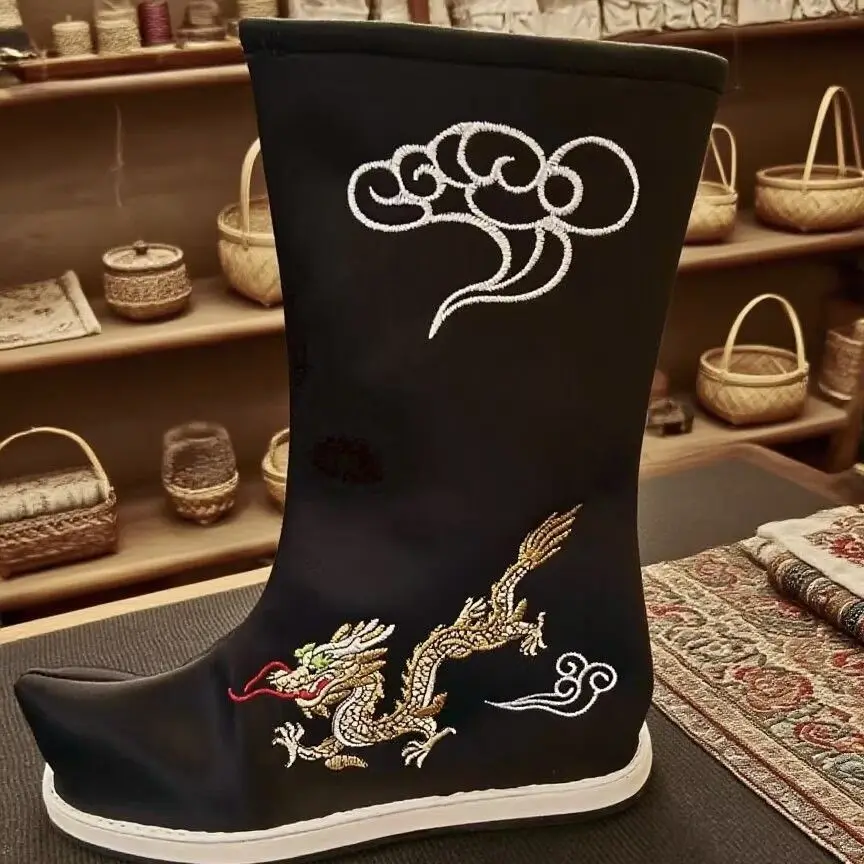 Tradycyjne buty Hanfu, buty dla wojowników, szermierzy, rycerzy, buty do cosplayu, oficjalne buty, płaskie buty do kungfu.