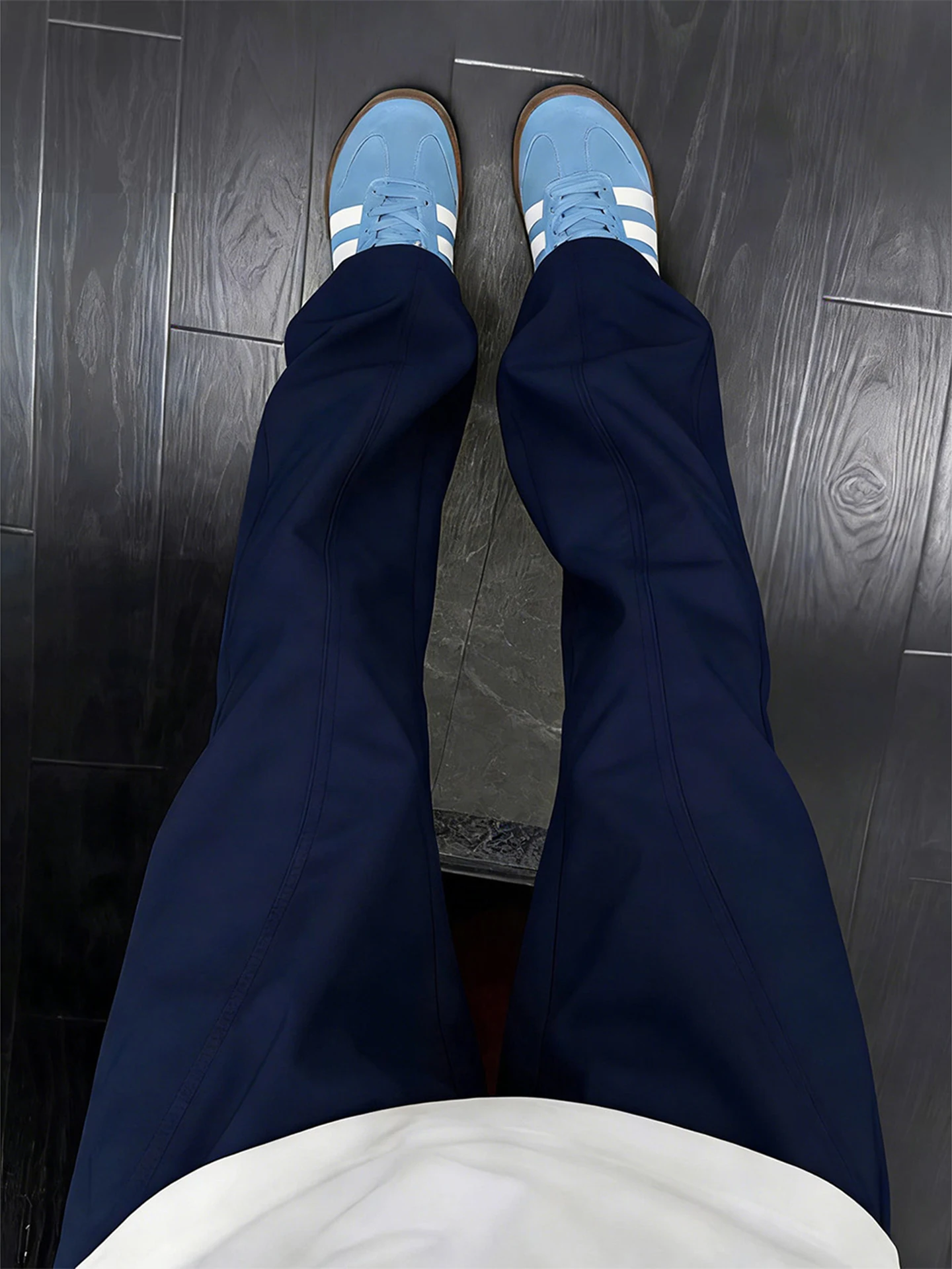 

Мужские осенне-зимние спортивные брюки Olive een Fce Lined Windproof Waterproof American Sle Micro Flared Long Pants Straight Leg