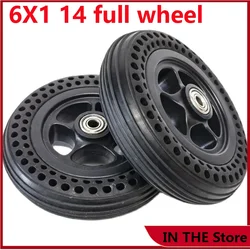 6-inch 6X1 1/4 wheelchair front  small  accessories star M2 menu inflatable   honeycomb solid tire assembly