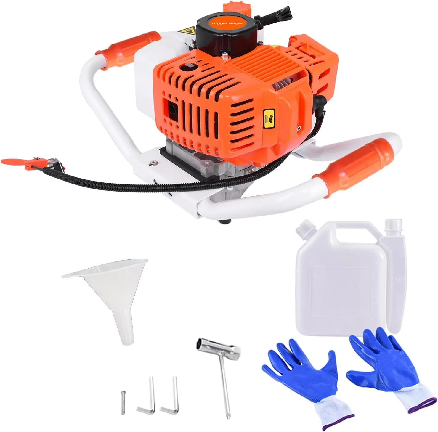 63Cc 2 Stroke Gas Powered Auger Post Hole Digger, Auger Post Hole Digger, High Efficient Low Voice Post Hole Digger, Plant Soil