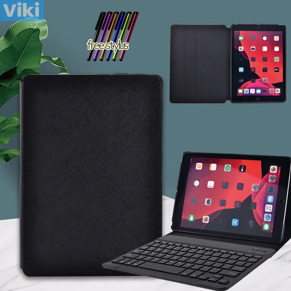 Funda con teclado inalámbrico para tableta, cubierta con Bluetooth para Apple IPad de 9ª y 8ª Generación de 10,2 pulgadas, iPad de 7ª y 10,2 pulgadas