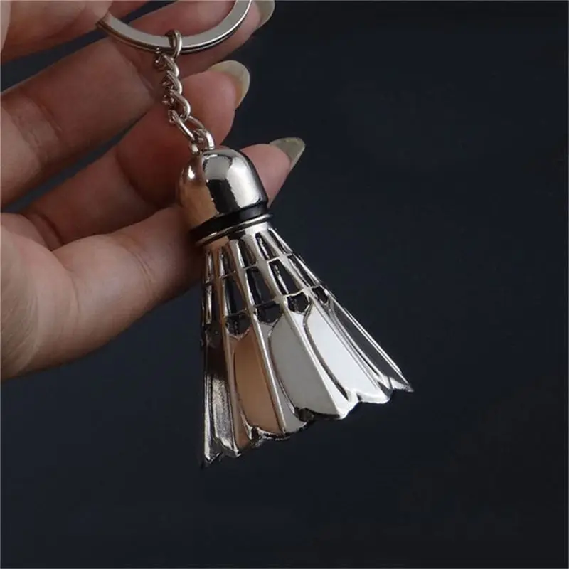 Newcreative Metal Badminton Key Chain Three-Dimensional Badminton Tournament Souvenir Key Chain Pendant Sports Sports Cute Penda