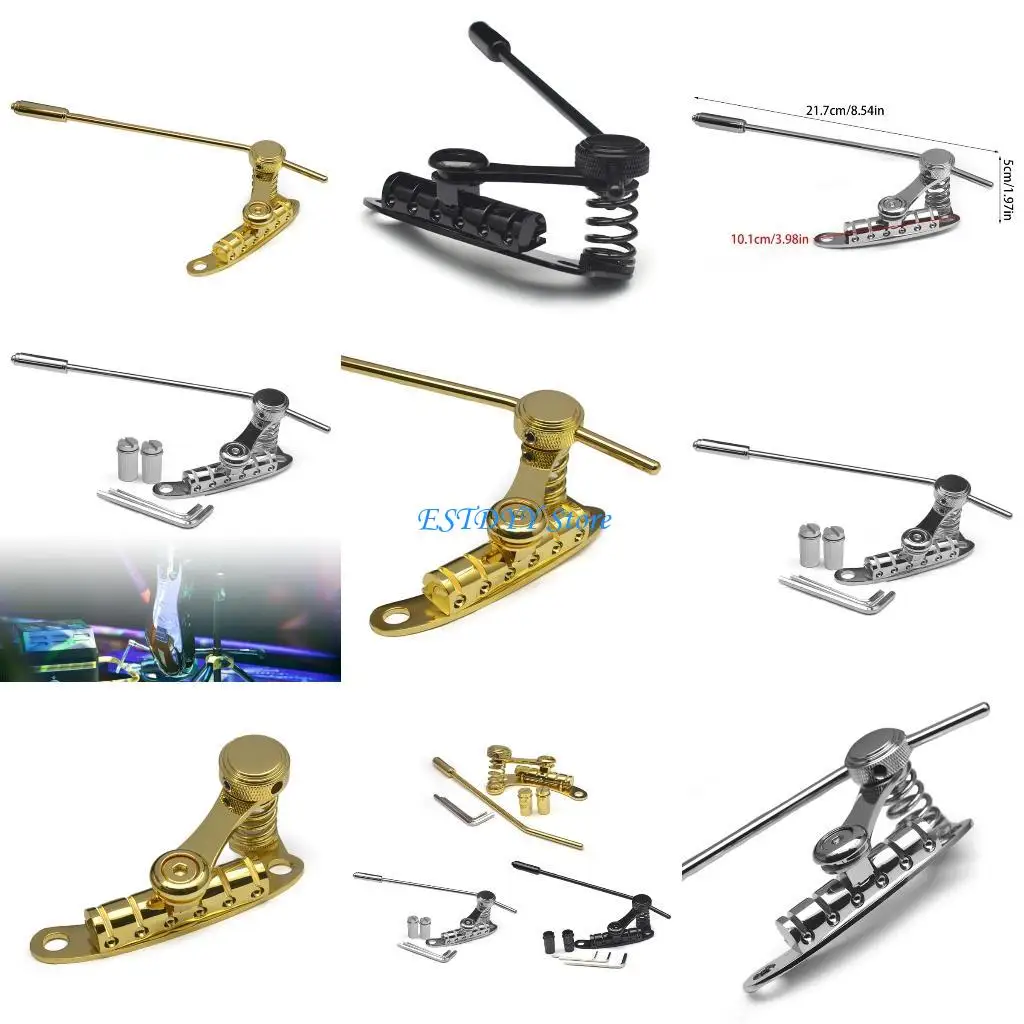 

G6DE Standard Electric Guitar Bridge Stop Bars Tailpiece Tremolo for Electric Guitar Bridge Accessories Replacement