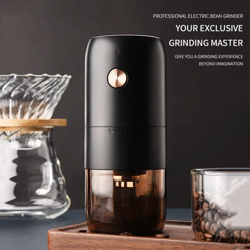 Grind Electric Mini Portable Coffee Grinder for Beans Spices and More 430 Stainless Steel Blades Head Removable Chamber