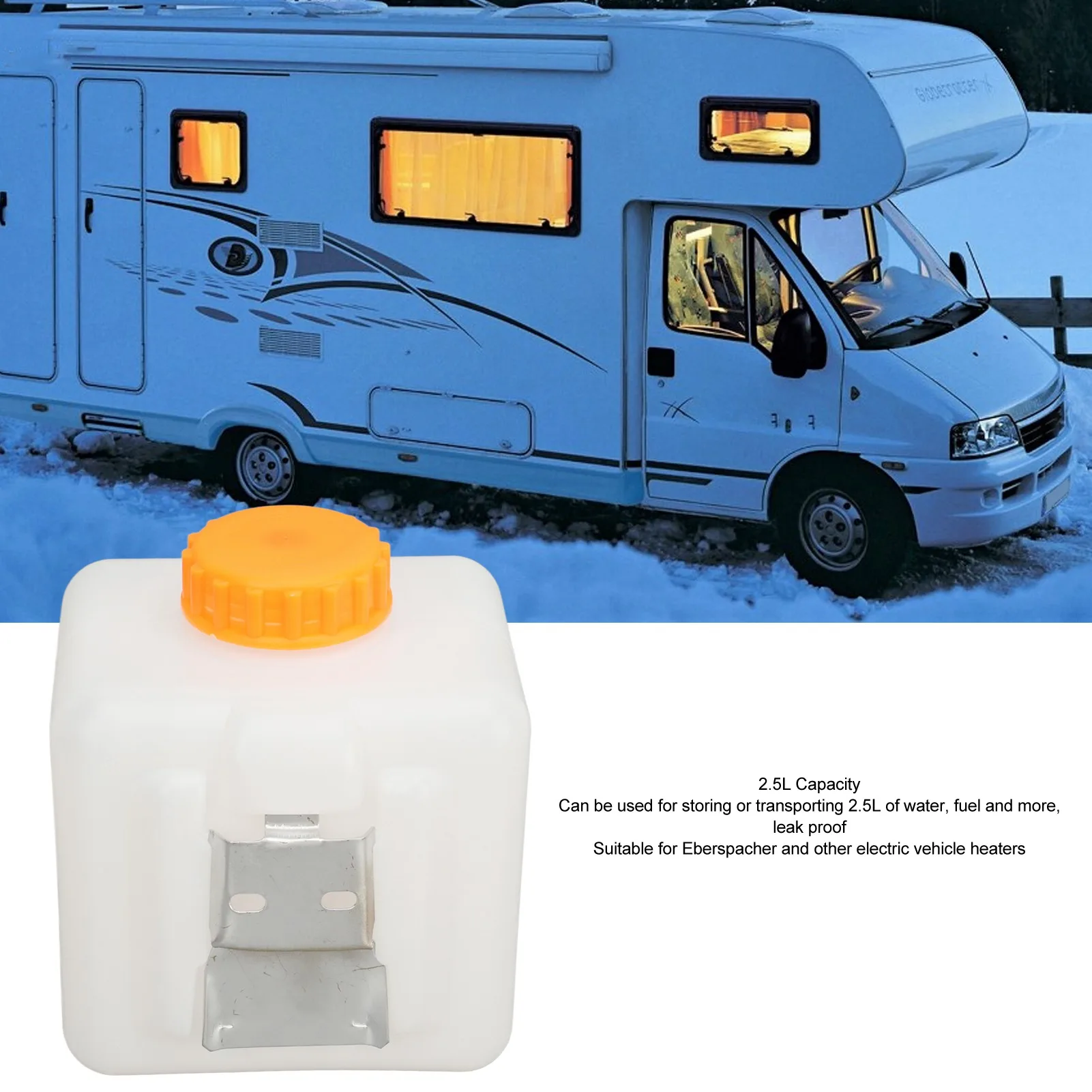 

Топливный бак воздушного стояночного обогревателя объемом 2,5 л с адаптером масляного сопла — универсальный для обогревателей Webasto Eberspacher для автомобилей и грузовиков