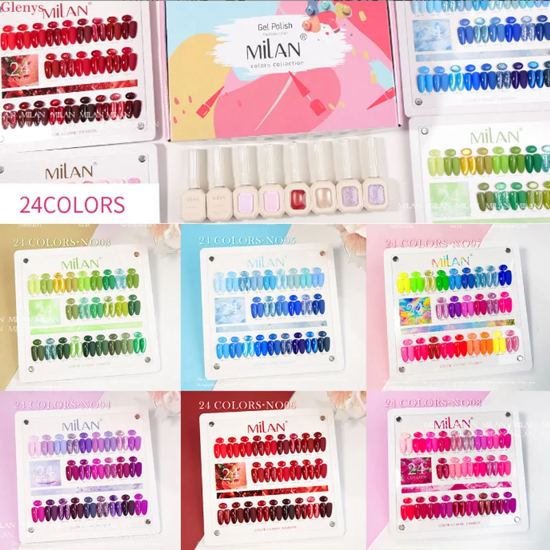 Glenys 24 Color Series nail polish Glue All Network Popular Soaking gel Color Matching Card Factory Direct Selling Clearcoat