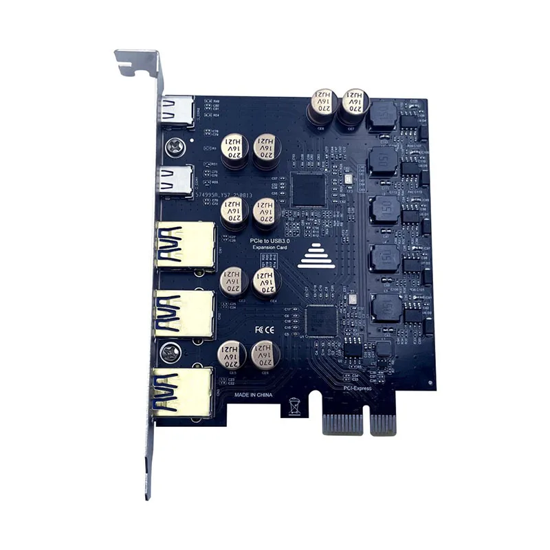 

5 Гбит/с USB 3.2 Gen1 USBC PCIE Card Hub USB 3.0 PCI Express Board PCI-E USB3.0 Адаптер-множитель USB3 3.1 Контроллер Добавление к картам