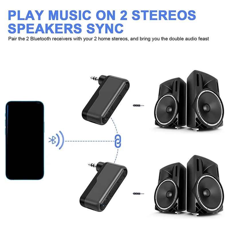 AF93-بلوتوث 5.3 سيارة AUX محول سماعة لاسلكية تعمل بالبلوتوث محول بلوتوث سيارة محول للسيارة/المنزل ستيريو