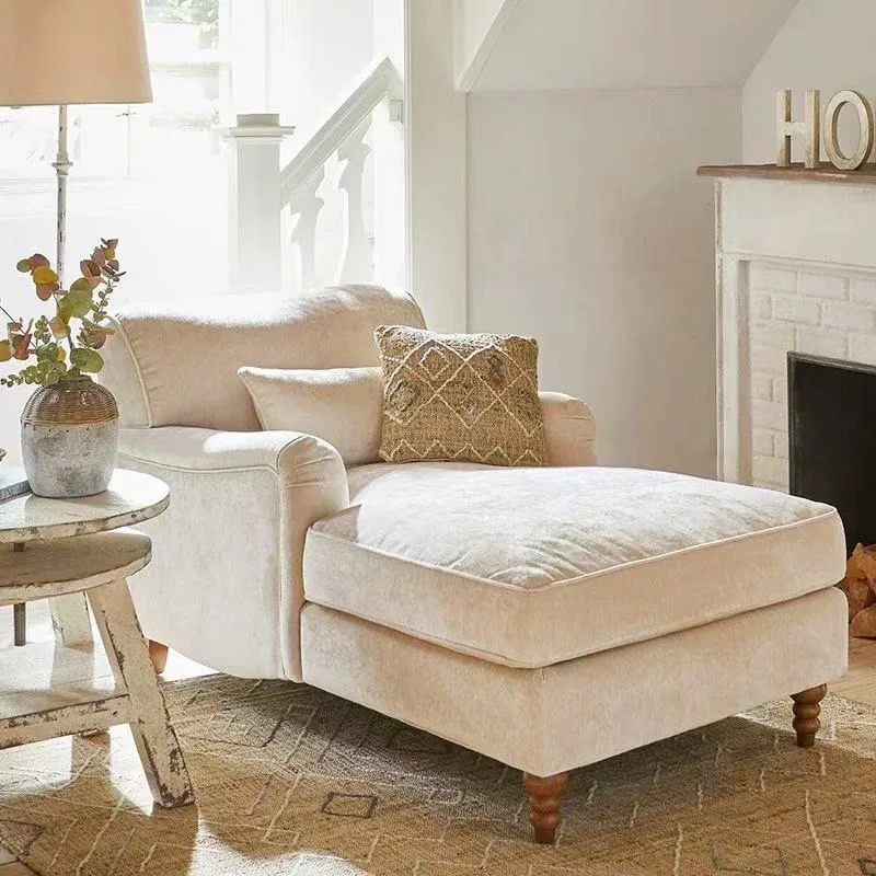 

*French retro lazy concubine reclining chair medieval fabric American light luxury concubine small sofa bedroom