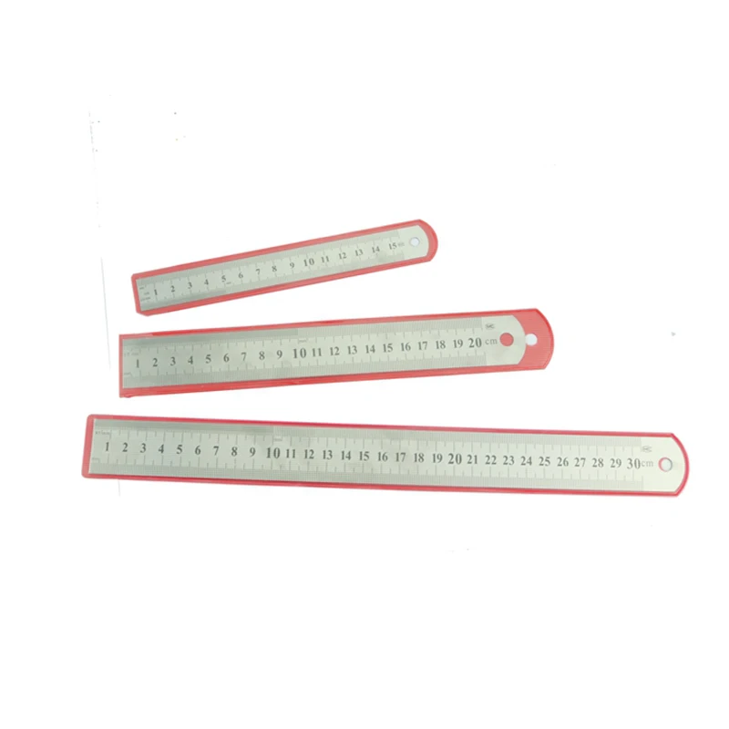 Stainless Hardened Steel Straight Ruler 15/20/30/50CM Student Rulers Measure Office & School Stationery
