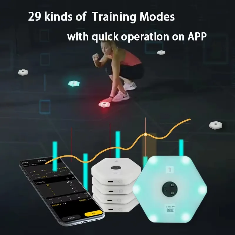 سرعة خفة الحركة رد الفعل ضوء فلاش مصباح التدريب رد الفعل العاكس لكرة السلة كرة القدم الملاكمة في المعدات الرياضية