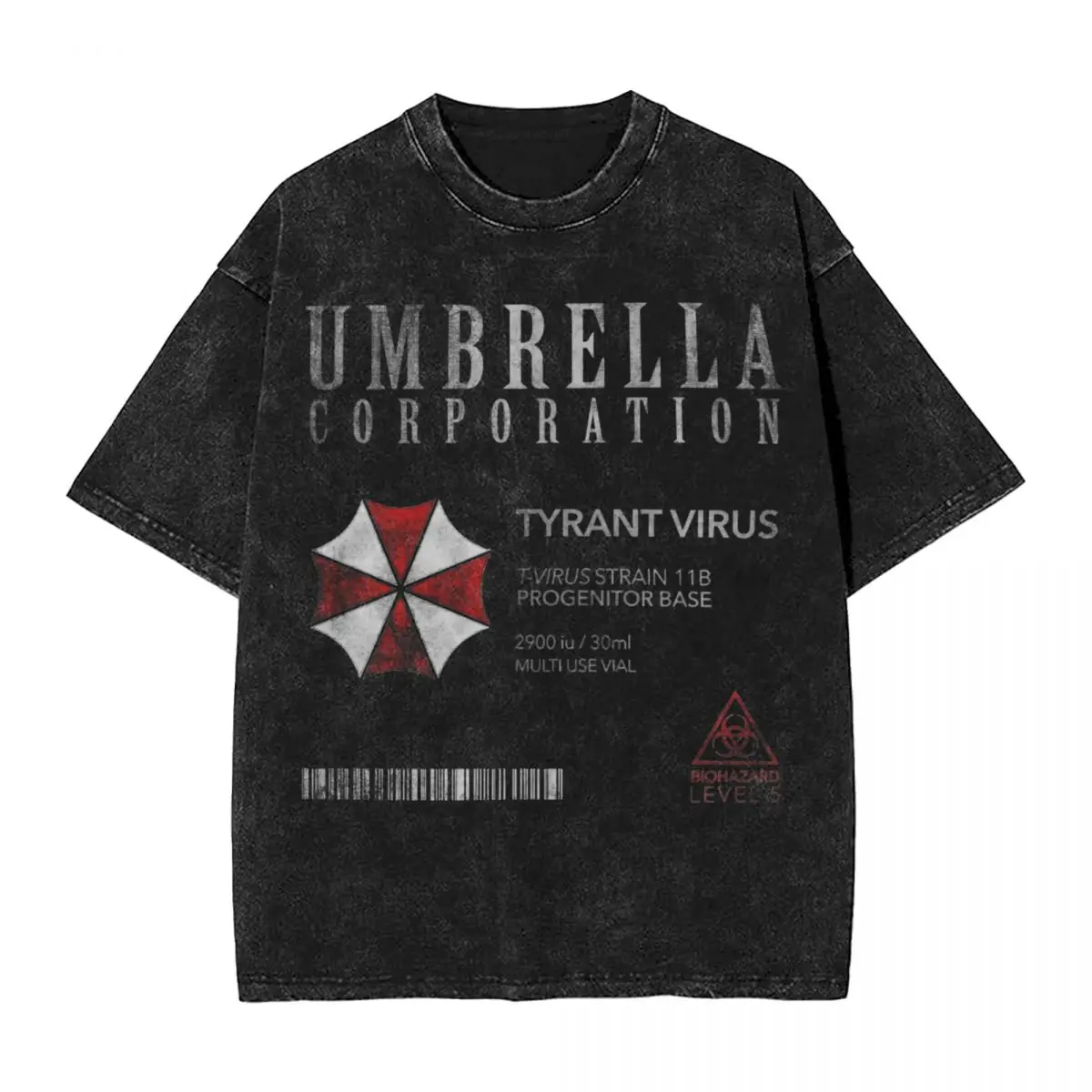 Washed T Shirt Umbrella Corp Corporations Residents Evill T-Shirts Horror Tactical Police Militarys Printed  Tees for Men Women