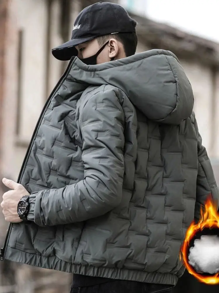 

Men's Winter Jaet Coat Cotton Clothes Long Sle Special Wide for Youth Trend No Hood Stand Collar Autumn ting