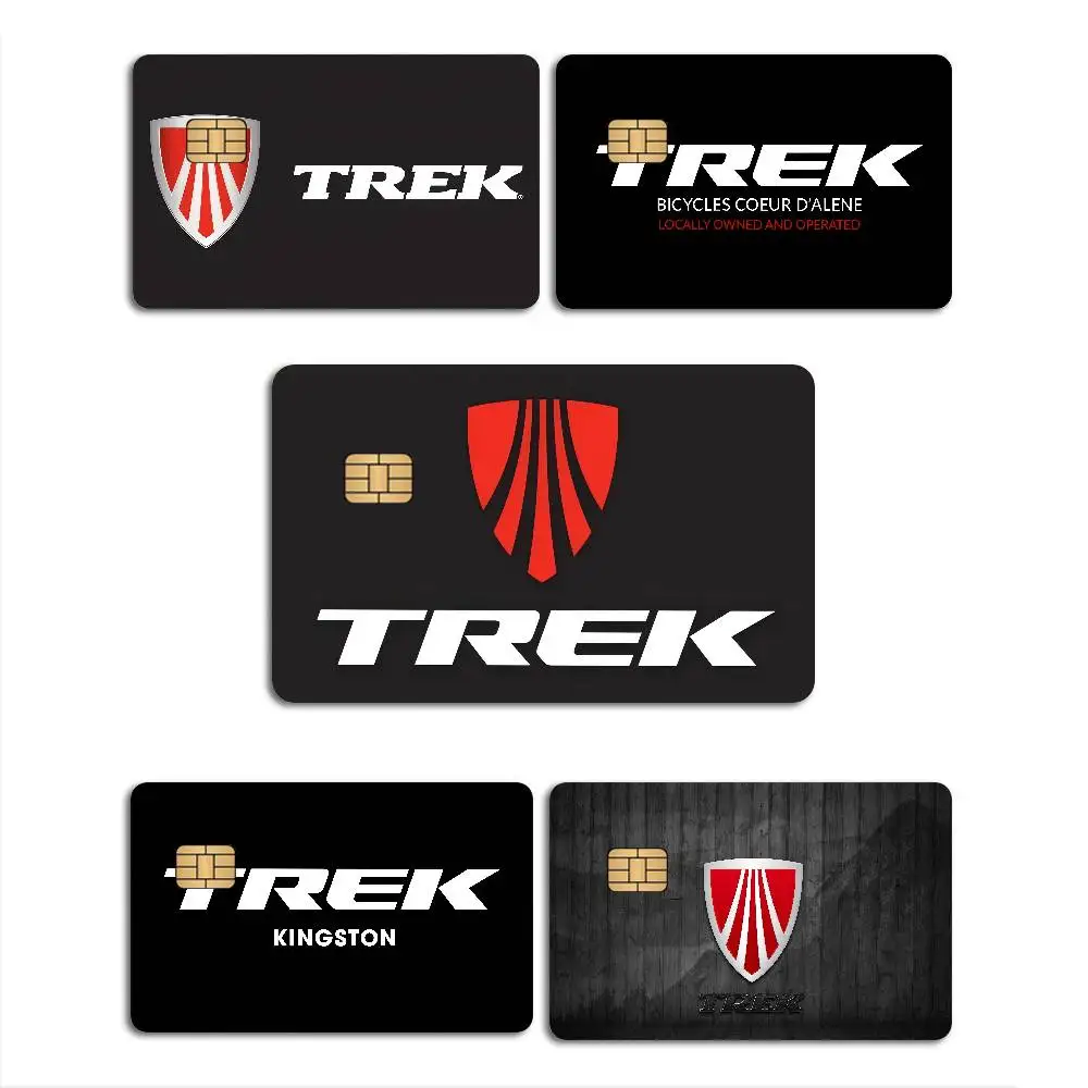 T-TREKS Bicycle Anime Cartoon Bear Skin Sticker Film Tape Case for Big Credit Debit Card Front Side