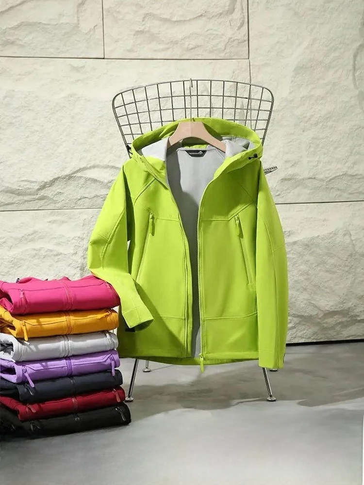 

Уличная ветрозащитная куртка Jaet 3D на заказ для пар, осень 2023, подставка из полиэфирного волокна, длинная молния с капюшоном и капюшоном...