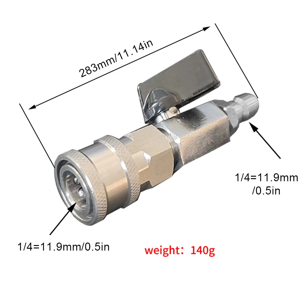 High Pressure Washer Ball Valve Kit with 3/8 Or 1/4 Inch Quick Connector Quick Connect Ball Valve for High Pressure Wash Machine