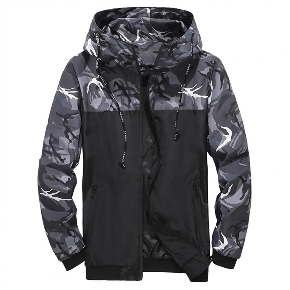 Camouflage Men Jacket Waterproof Outdoor Hooded Coat Sports Jacket Quick Dry Windproof Hooded Men Sweatshirt Work Jacket Outwear