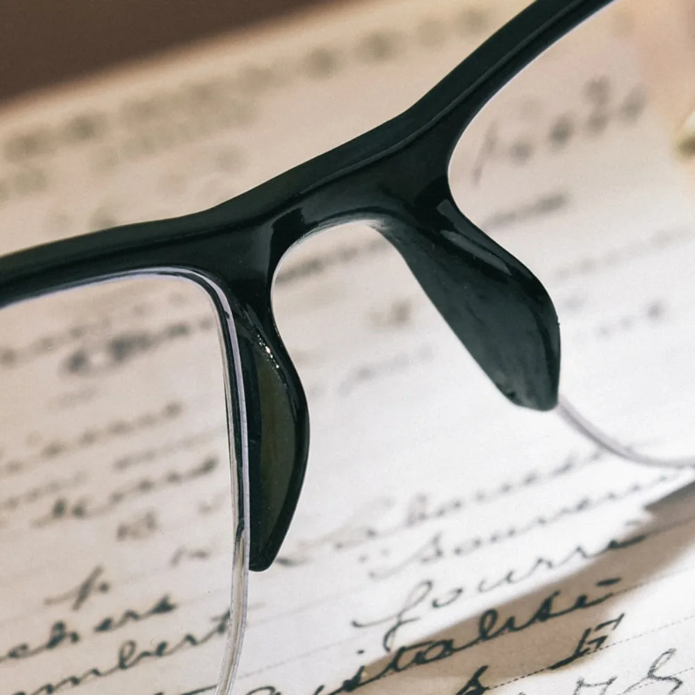 Lunettes de lecture presbytie demi-cerclées pour personnes âgées, correction de la vision, puissance de la lentille de +75 à +400
