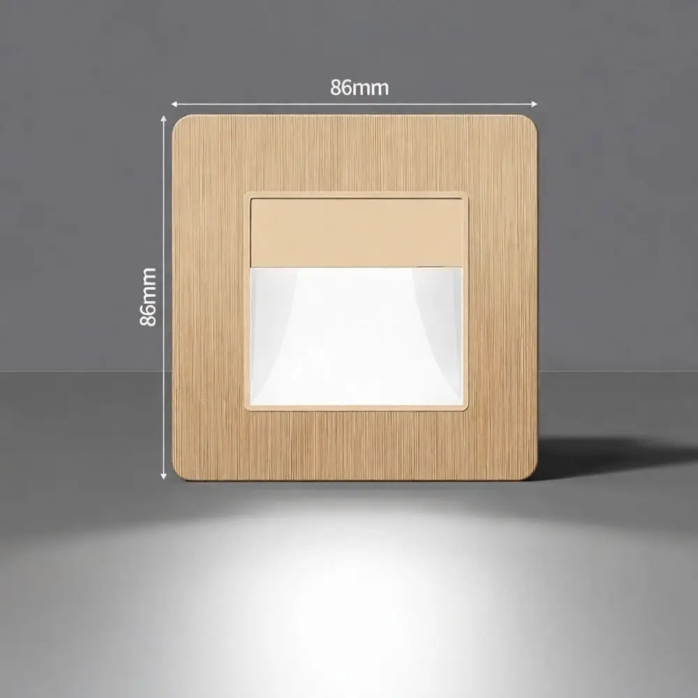Modern LED Wall Lamp Motion Activated Footlight Recessed Step Lighting For Indoor Stairway Corridor Hall Way Lamp