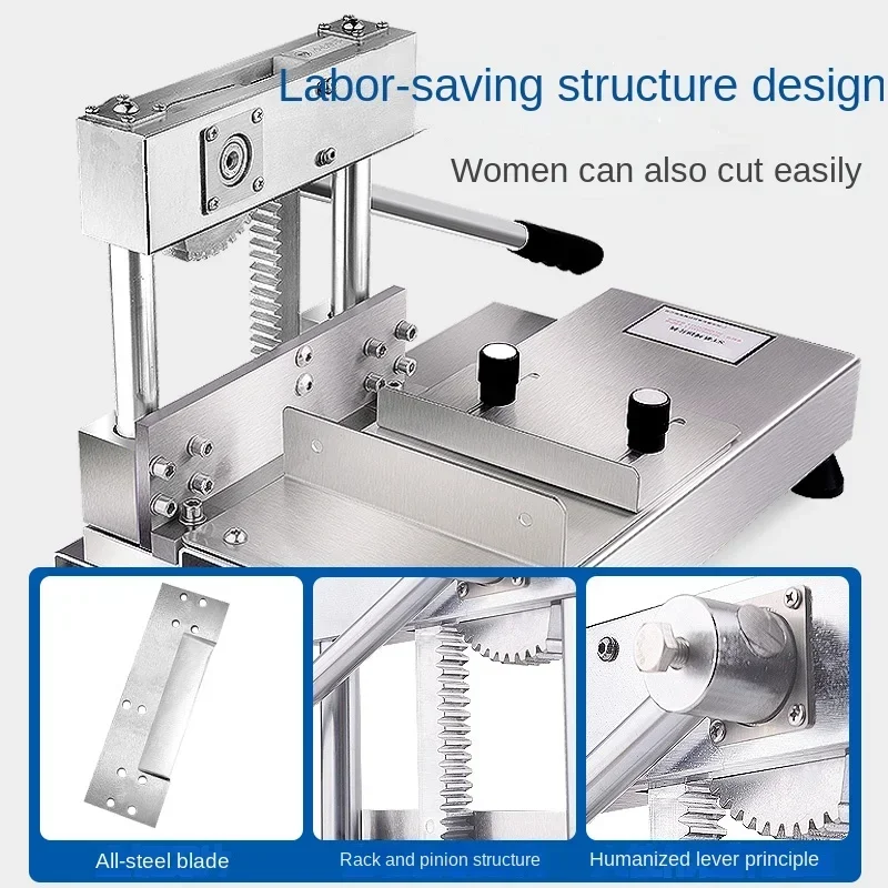 Bone cutter, manual chops , commercial pork knuckle cutter, pig hoof cutter, and bone .