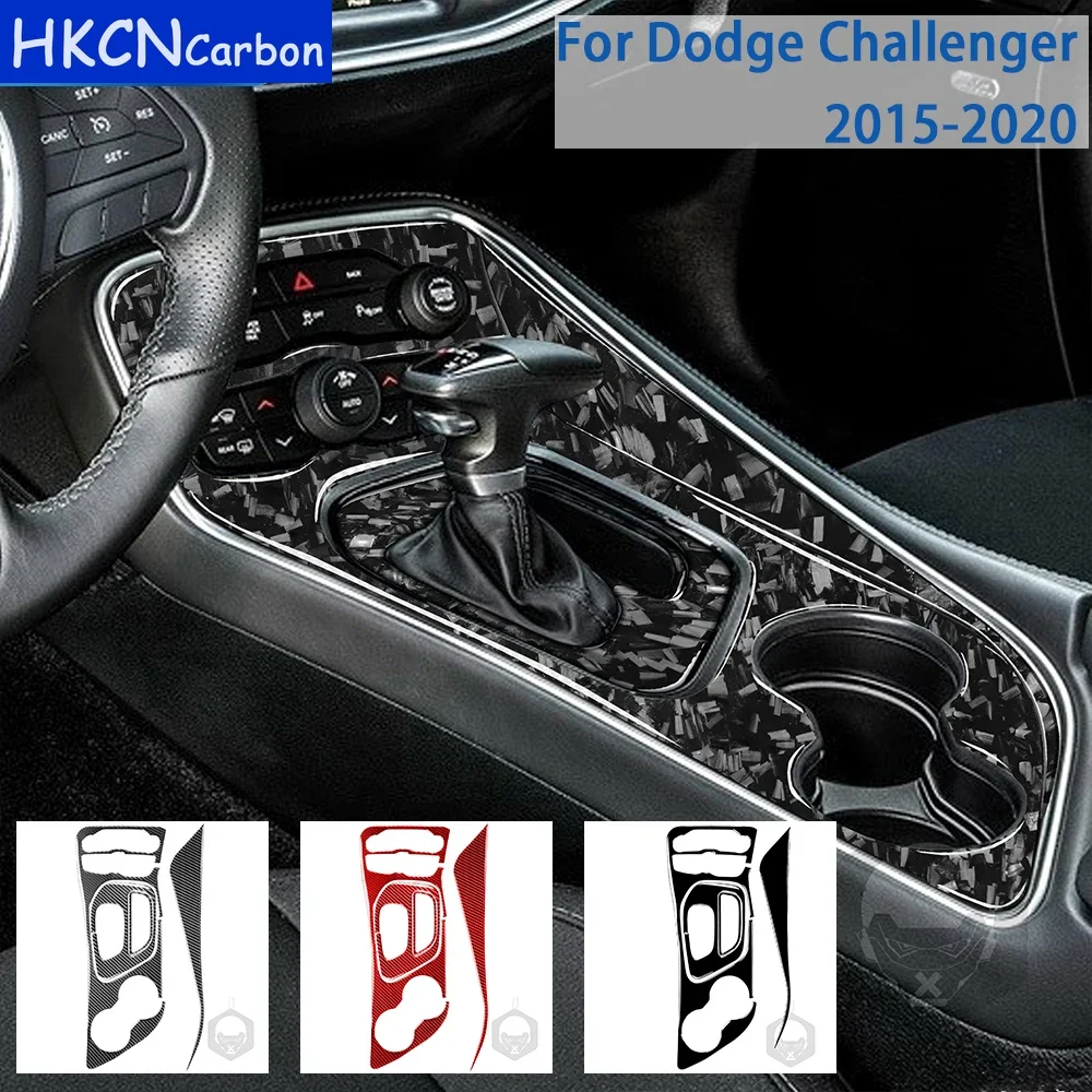 

Для Dodge Challenger 2015-2020 аксессуары из углеродного волокна, салон автомобиля, держатель для чашки, панель для хранения, отделка, наклейка, украшение