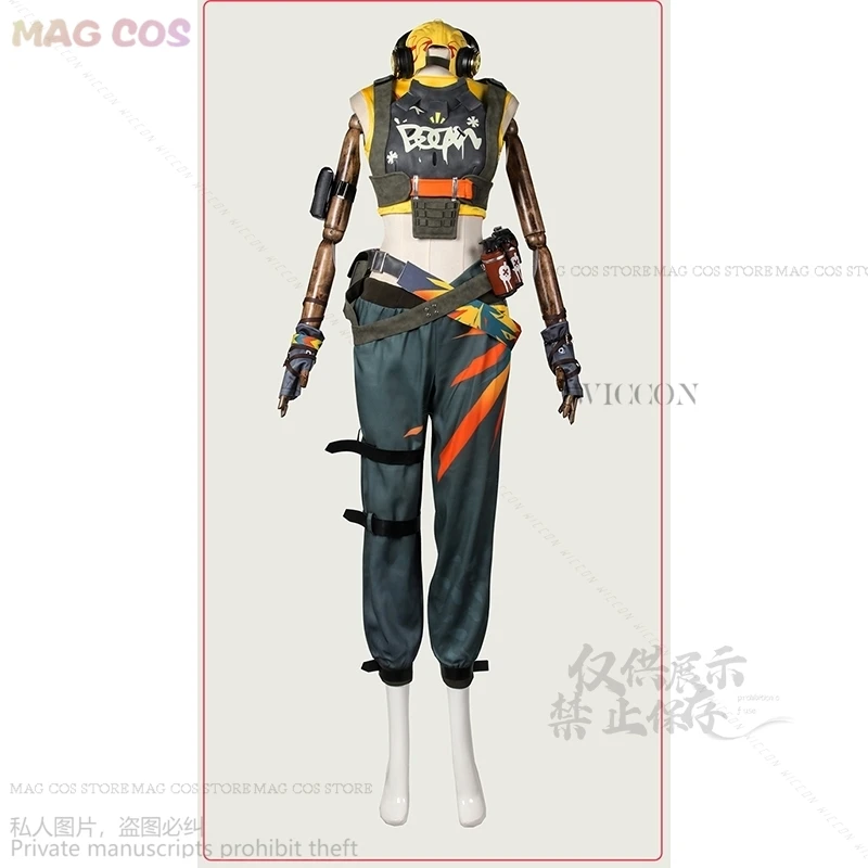 Anime Game VALORANT Raze Cosplay Costume Tayane Alves Outfit Raze Cosplay Adult Women Men Costume For Hallowmas Carnival Party