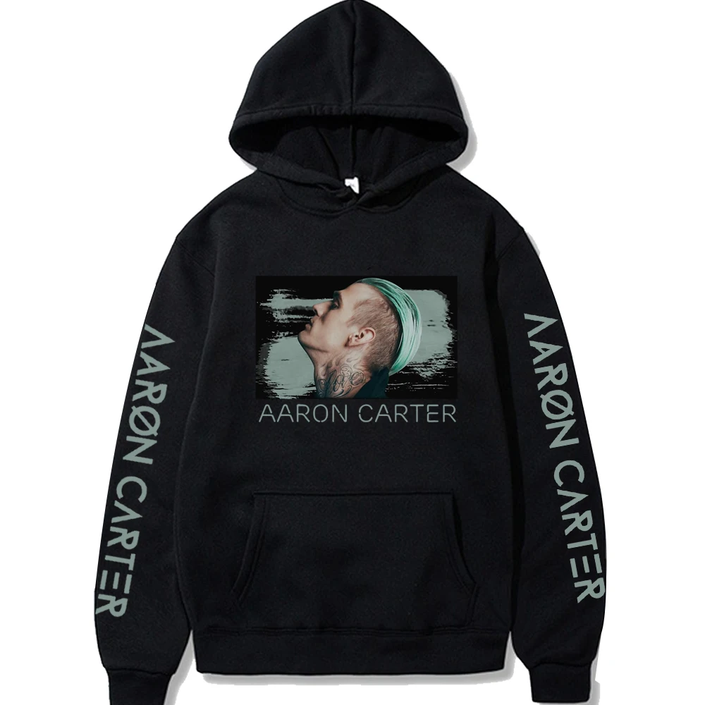 Aaron Carter Hoodie Print Long Sleeve Sweatshirt Harajuku Streetwear Hip Hop Tops