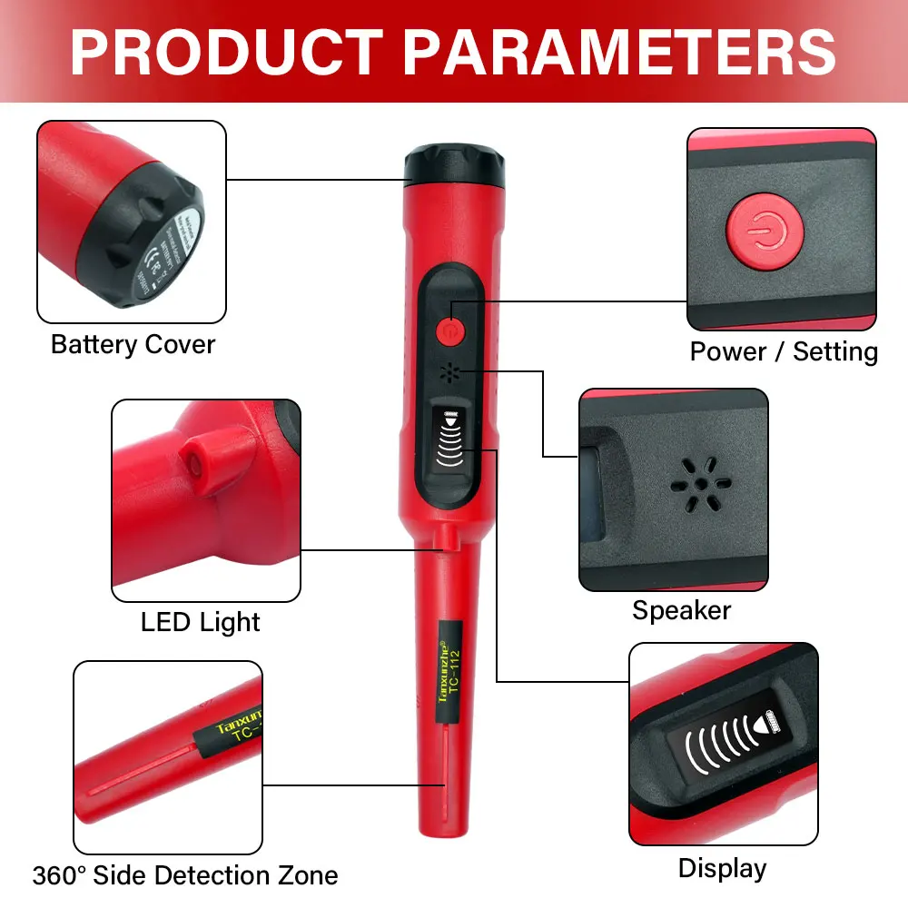 كاشف المعادن المحمول عالي الحساسية تحت الأرض الماسح الضوئي مقاوم للماء تحديد المواقع بدقة البحث عن الذهب والفضة والمجوهرات