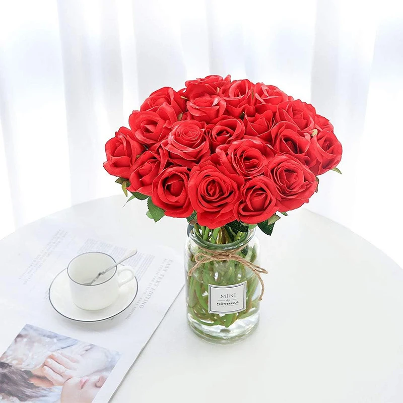 1/3/5Pcs 50cm Rose Artificial Flowers Bouquet Silk Flowers Wedding Marriage Decoration Supplies  for Garden Home Room Decor