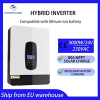 Swipower 3200VA 3000W Hybrid Inverter Pure Sine Wave Inverter 24V to 230V MPPT solar charger