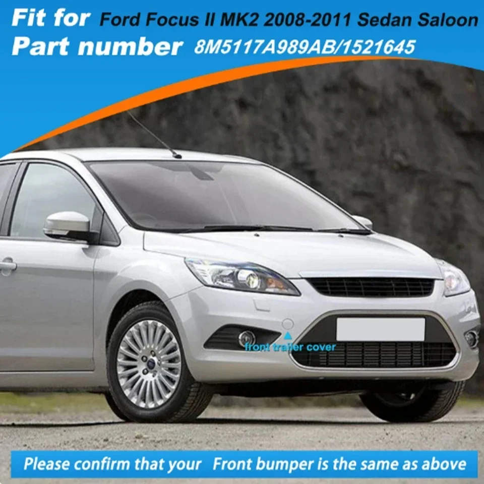 ฝาครอบแบบตะขอยึดกันชนหน้าอุปกรณ์เสริมรถยนต์สำหรับรถ Ford Focus II MK2 2008 2009 2010 2011รถเก๋งรถเก๋งรถเก๋ง8M5117A989AB 1521645